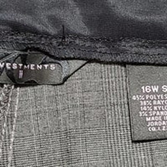 Investments Women's Pull On Pants - Charcoal 16W S - Picture 3 of 5